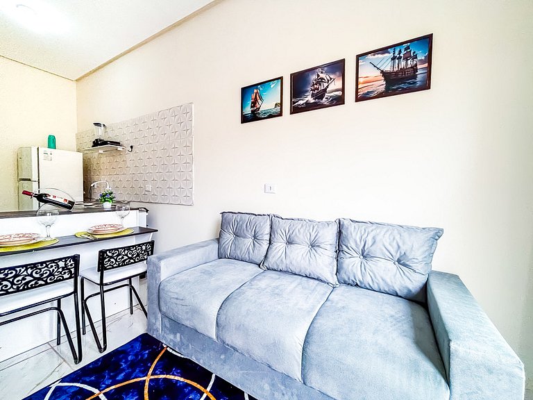 Apê 02 com Wi-Fi I A/C a 2 min. do Shopping